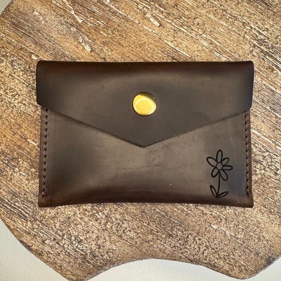 Genuine Leather Wallet  NEUTRAL BROWN Credit Card Holder Wallet NEW FAST SHIP - Picture 1 of 5